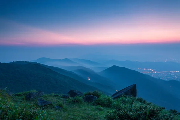 在香港的日落山 — 图库照片