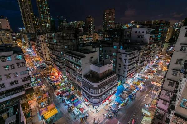 Sham Shui Po's nachts — Stockfoto
