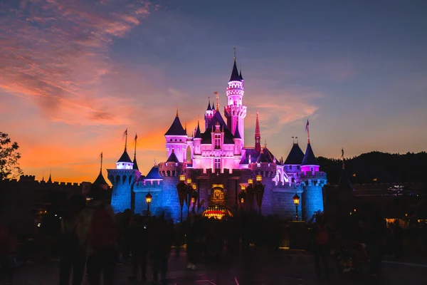 Hong Kong disneyland sunset — Stock Photo, Image