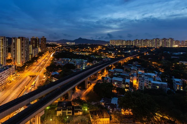 Tin Shui Wai Hong Kong Noite — Fotografia de Stock