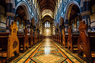 St. Paul's Cathedral interior in Melbourne, Victoria, Australia clipart