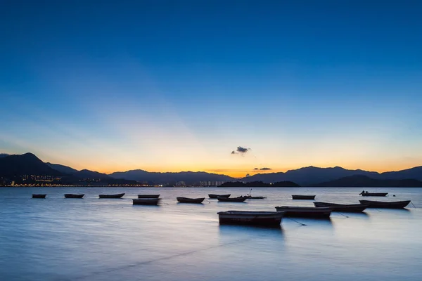 Sonnenuntergang Der Küste Hongkong — Stockfoto