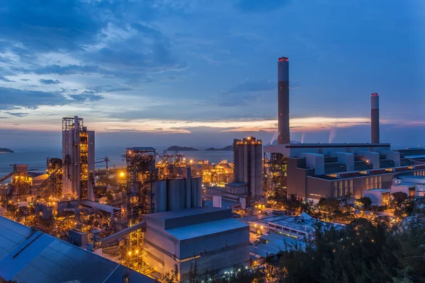 Central Eléctrica Atardecer Hong Kong —  Fotos de Stock