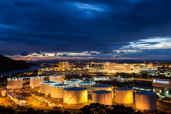 Przemysł Zbiorników Ropy Naftowej Hongkongu — Zdjęcie stockowe