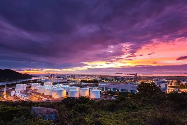 Hong Kong Petrol Tankları Endüstrisi Sahnesi — Stok fotoğraf