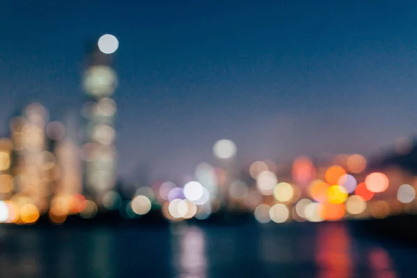 Blurred Night Hong Kong City — Stock Photo, Image