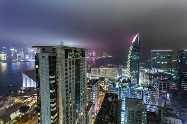 Hong Kong Város Éjjel — Stock Fotó