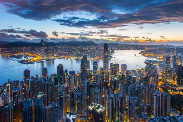 Hongkong Vid Soluppgången — Stockfoto