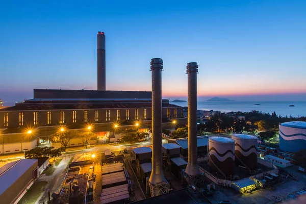 Central Eléctrica Entardecer Hong Kong — Fotografia de Stock