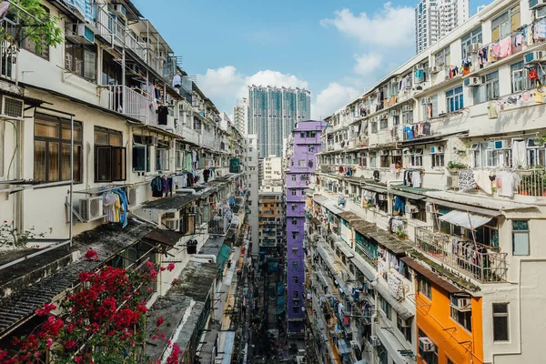 Hong Kong Vecchi Nuovi Edifici Residenziali — Foto Stock