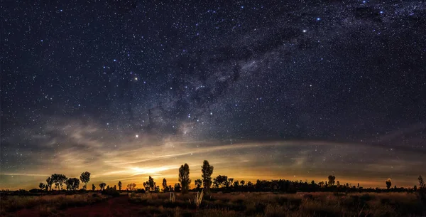 Eindeutig Milchstraße Australischen Outback Gefunden Stockbild