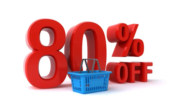 80 percent discount — Stock Photo, Image