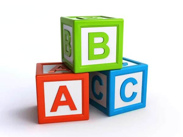 Cubos de alfabeto abc — Fotografia de Stock