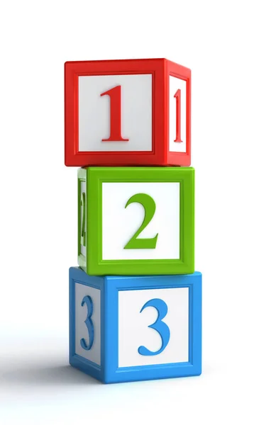 Number toy blocks — Stock Photo, Image