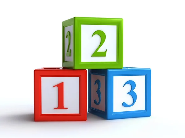 Number toy blocks — Stock Photo, Image