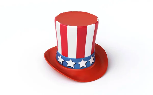 Uncle Sam Hat Isolated White Background — Stock Photo, Image