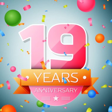 On dokuz yıl yıldönümü kutlama arka plan. Yıldönümü şerit