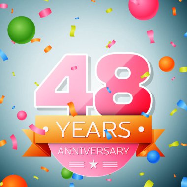 Kırk sekiz yıl yıldönümü kutlama arka plan. Yıldönümü şerit