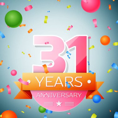 Otuz bir yıl yıldönümü kutlama arka plan. Yıldönümü