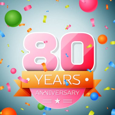 Seksen yıl yıldönümü kutlama arka plan. Yıldönümü şerit