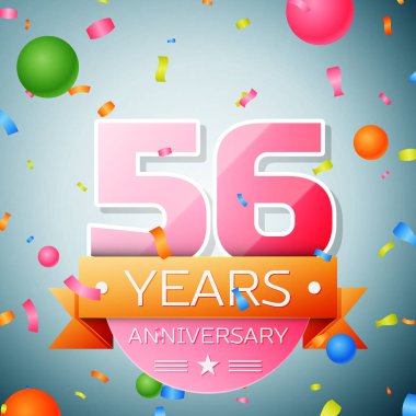 Elli altı yıl yıldönümü kutlama arka plan. Yıldönümü şerit