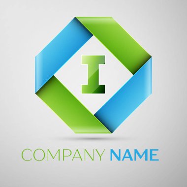 Renkli rhombus logo simge vektör mektup. Tasarımınız için vektör şablonu