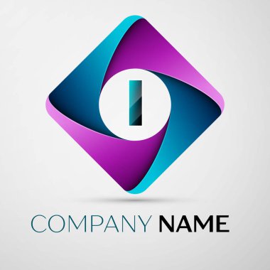 Renkli rhombus logo simge vektör mektup. Tasarımınız için vektör şablonu