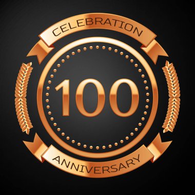 Altın yüzük ve kurdele ile yüz yıl yıldönümü kutlama.