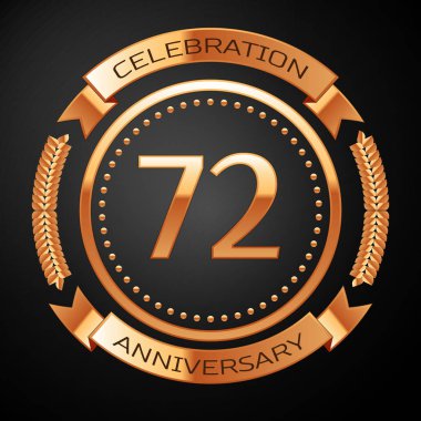 Altın yüzük ve kurdele ile yetmiş iki yıl yıldönümü kutlama.