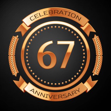 Altın yüzük ve kurdele ile altmış yedi yıl yıldönümü kutlama.