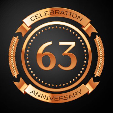 Altın yüzük ve kurdele ile altmış üç yıl yıldönümü kutlama.