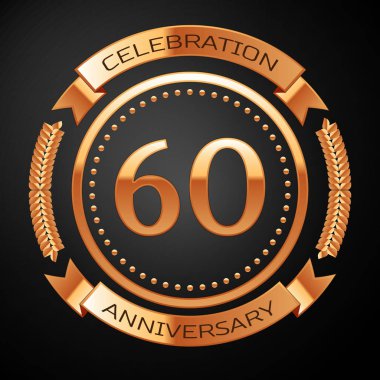 Altın yüzük ve kurdele ile altmış yıl yıldönümü kutlama.