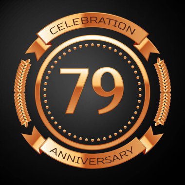 Altın yüzük ve kurdele ile yetmiş dokuz yıl yıldönümü kutlama.