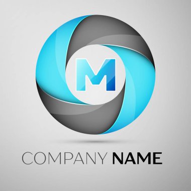 A harfi vektör logo sembol renkli daire içinde. Tasarımınız için vektör şablonu