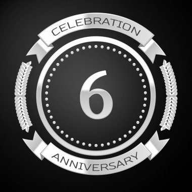 Gümüş Yüzük ve kurdele ile altı yıl yıldönümü kutlama.