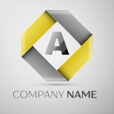 Renkli rhombus bir vektör logo simge mektup. Tasarımınız için vektör şablonu