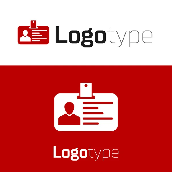 Значок червоної ідентифікації ізольовано на білому тлі. Він може бути використаний для презентації, ідентифікації компанії, реклами. Елемент шаблону дизайну логотипу. Векторна ілюстрація — стоковий вектор