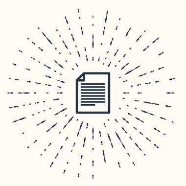 Gri Belge simgesi bej arkaplanda izole edildi. Dosya simgesi. Kontrol listesi simgesi. İş konsepti. Soyut çember rastgele noktalar. Vektör İllüstrasyonu