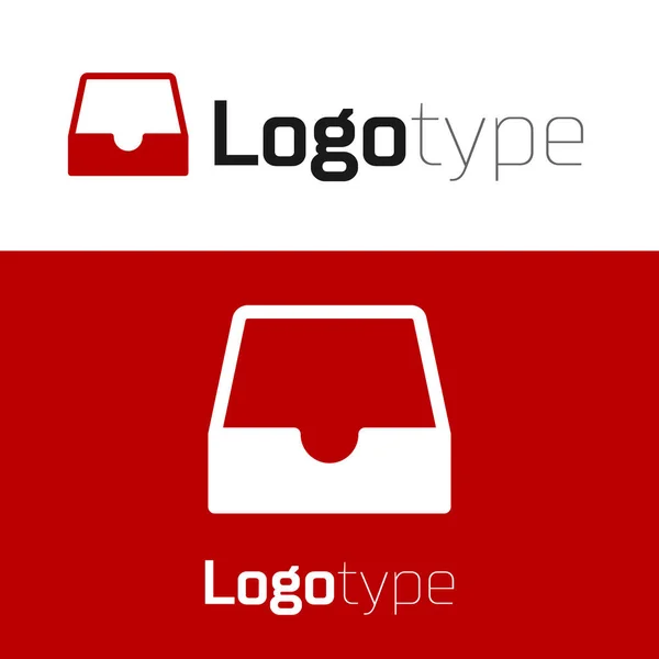 Rotes Posteingangssymbol auf weißem Hintergrund. Element des sozialen Netzwerks, Symbol. Logo Design Template-Element. Vektorillustration — Stockvektor