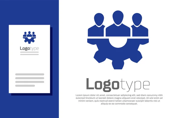 Blue Project team base icoon geïsoleerd op witte achtergrond. Zakelijke analyse en planning, consulting, teamwork, projectmanagement. Ontwikkelaars. Logo ontwerp template element. Vector Illustratie — Stockvector