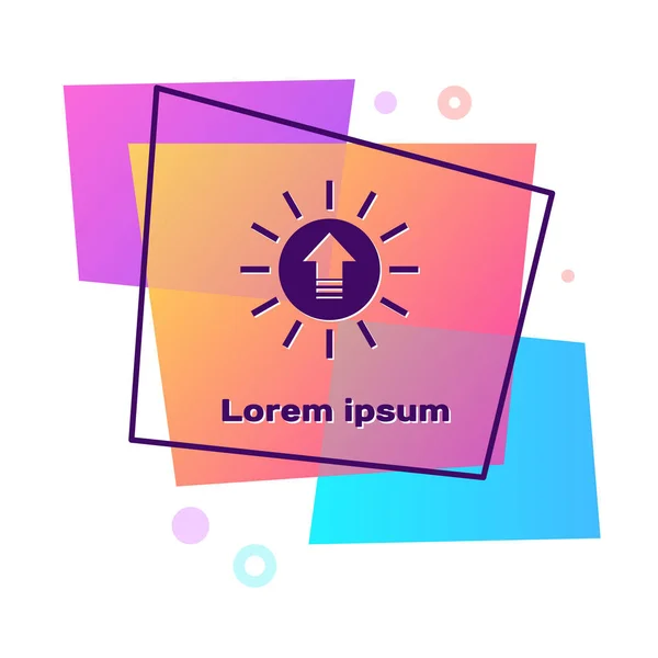 Lila Sunset ikonen isolerad på vit bakgrund. Färgrektangel knapp. Vektor Illustration — Stock vektor