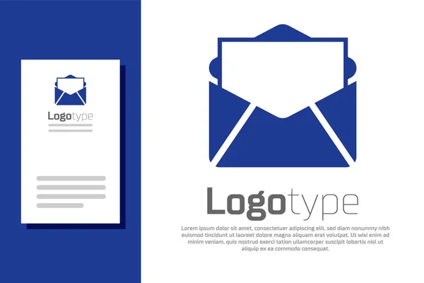 Blaue Post und E-Mail-Symbol isoliert auf weißem Hintergrund. Umschlag-Symbol E-Mail. E-Mail-Zeichen. Logo Design Template-Element. Vektorillustration — Stockvektor