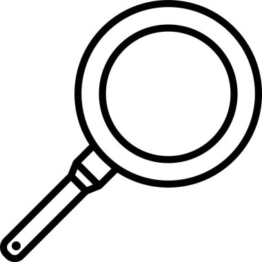 Siyah kızartma tavası simgesi beyaz arkaplanda izole edildi. Kızartma veya kızartma gıda sembolü. Vektör İllüstrasyonu