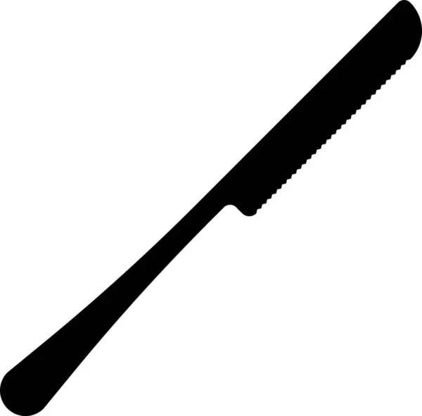 Icono del cuchillo negro aislado sobre fondo blanco. Símbolo de cubertería. Ilustración vectorial — Archivo Imágenes Vectoriales