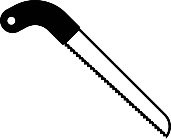 Icono de sierra de jardín negro aislado sobre fondo blanco. Ilustración vectorial — Archivo Imágenes Vectoriales