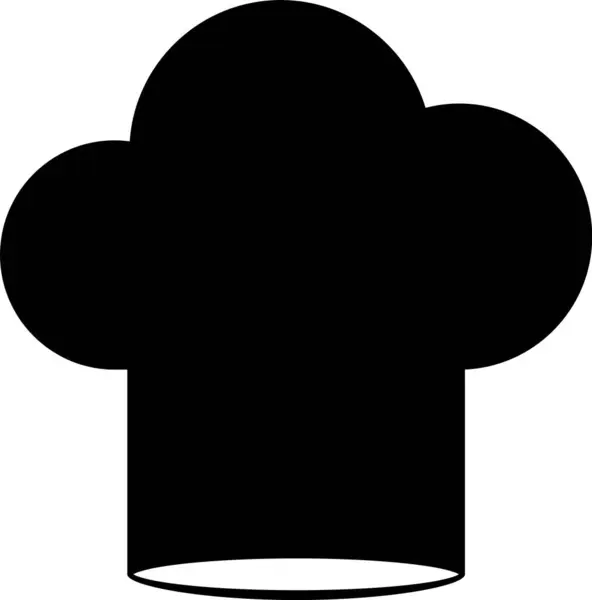 Siyah Chef şapka simgesi beyaz arka plan üzerinde izole. Pişirme sembolü. Aşçı şapkası. Vektör İllüstrasyonu — Stok Vektör