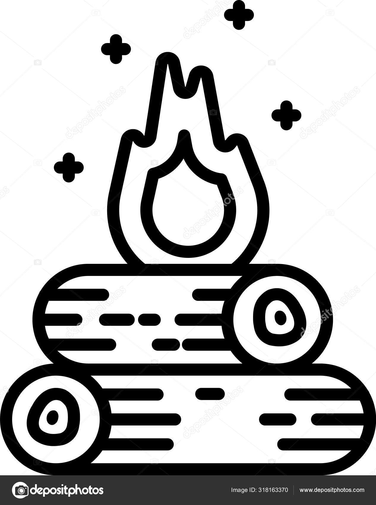 Icone De Feu De Camp Noir Isole Sur Fond Blanc Bruler Le Feu Avec Du Bois Illustration Vectorielle Image Vectorielle Par Vectorvalera Gmail Com C Illustration 318163370