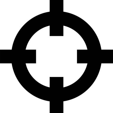 Siyah Hedef spor çekim rekabet simgesi beyaz arka plan üzerinde izole için. Atış mesafesi veya atış için numaralarla hedefi temizleyin. Vektör İllüstrasyonu