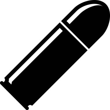 Beyaz arka planda yalıtılmış siyah madde işareti simgesi. Vektör İllüstrasyonu