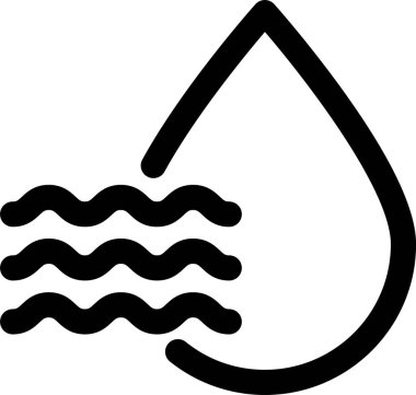 Siyah Su damla yüzdesi simgesi beyaz arka plan üzerinde izole. Nem analizi. Vektör İllüstrasyonu